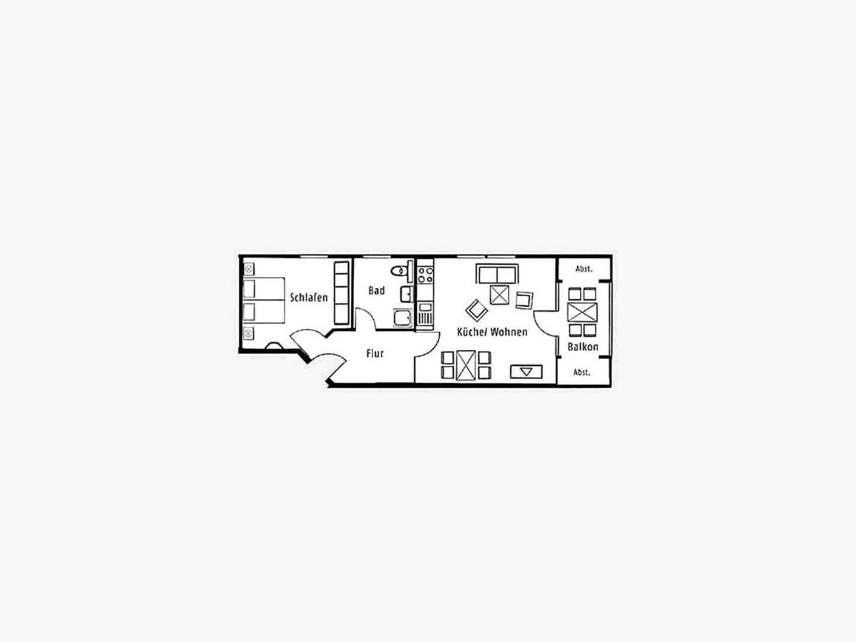 Duenenpark Binz - Komfort Ferienwohnung Mit 1 Schlafzimmer Und Balkon Im Dachgeschoss 024 Dış mekan fotoğraf